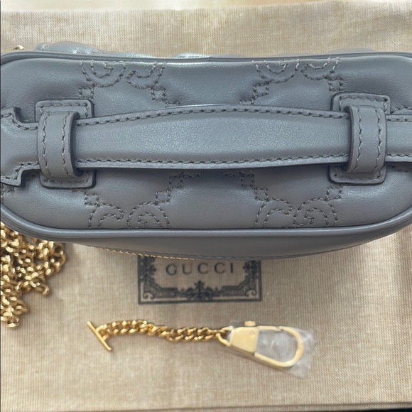Authentic Gucci GG GHW Matelasse Top Handle Mini Chain Shoulder Bag - Picture 4 of 5
